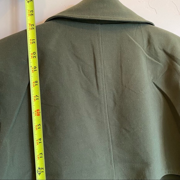 PREMISE STUDIO Camo Green Open Front Cropped Fashion Jacket - Picture 8 of 9